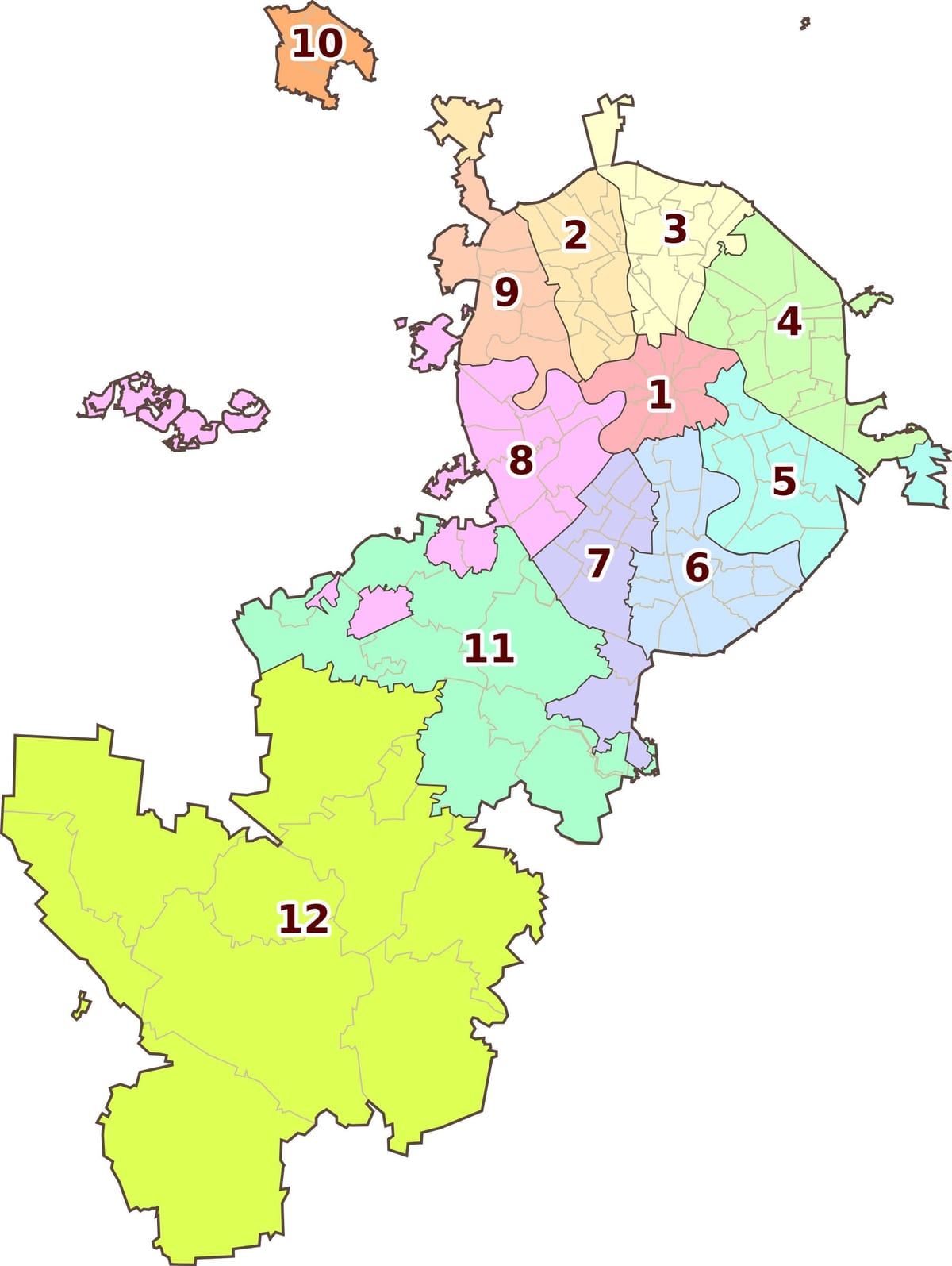 Մոսկվան շրջան քարտեզ