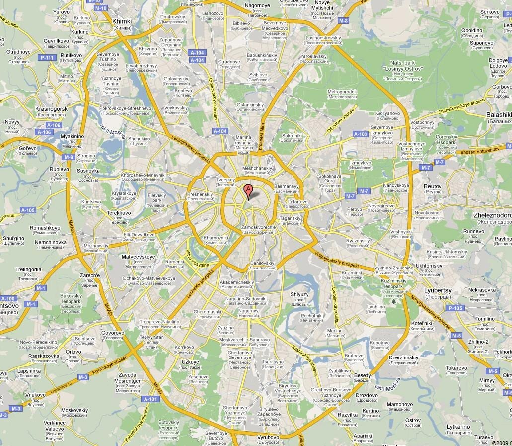 Մոսկվան քարտեզի արվարձան