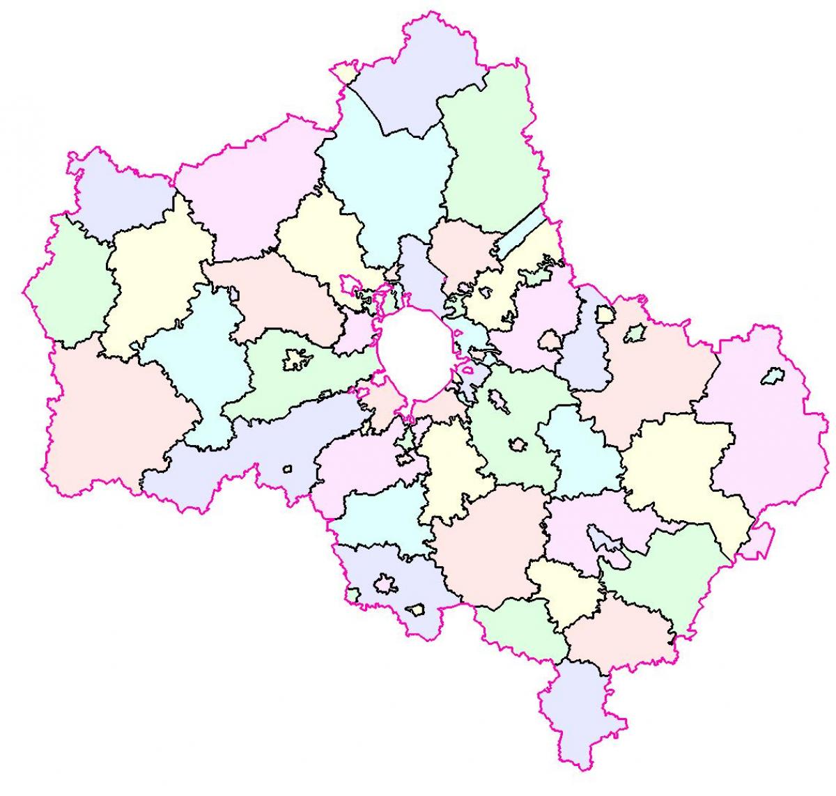 Մոսկվան մարզ քարտեզ