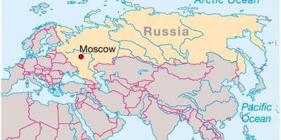 Մոսկվան քարտեզի վրա Ռուսաստանի