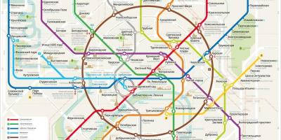 Քարտեզը մոսկվայի մետրոյի անգլերեն և ռուսերեն
