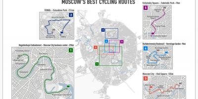 Մոսկվան հեծանվային արահետը քարտեզի վրա