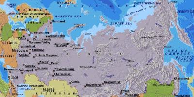 Քարտեզը Մոսկվայի Ռուսաստան