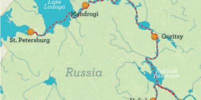 Քարտեզ Սանկտ-Պետերբուրգից Մոսկվա կրուիզ